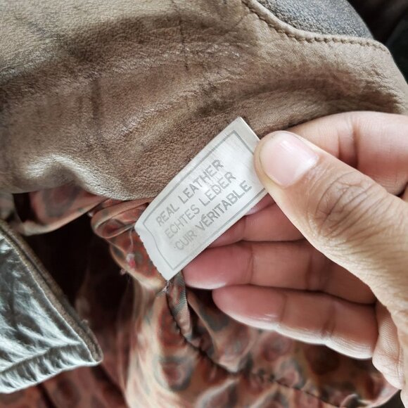 Lepegro Women Jacket 38 Tan Vintage‎ Leather Overcoat - Picture 10 of 11